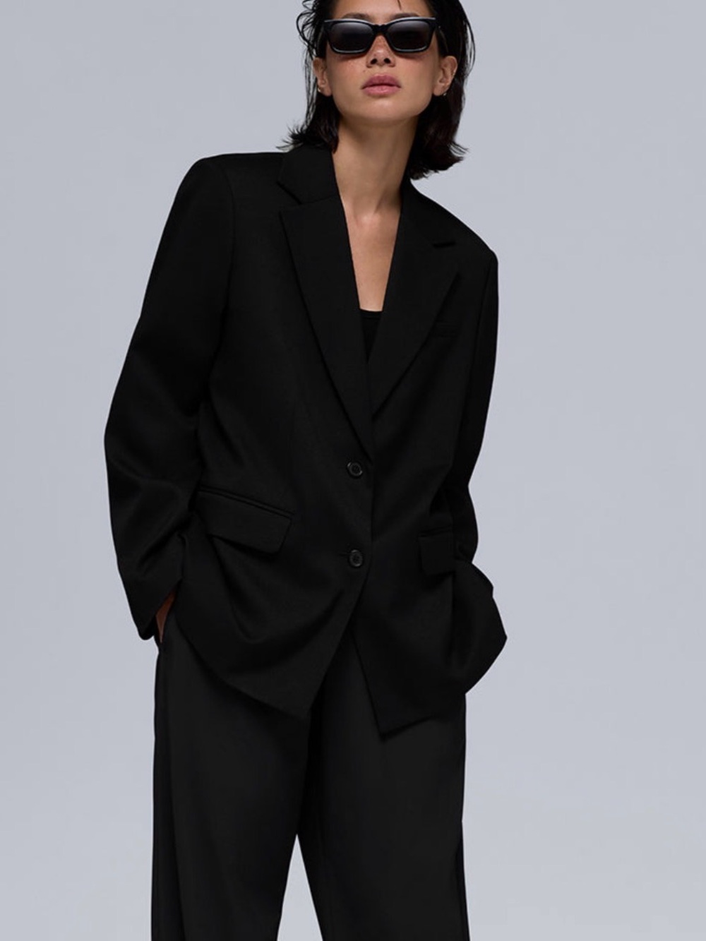 ALO First Class Black Tailored Women's Blazer - Classic Structured Oversized S